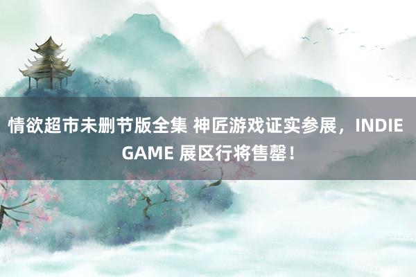 情欲超市未删节版全集 神匠游戏证实参展，INDIE GAME 展区行将售罄！